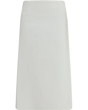 Rier Bonded Cotton Skirt - White
