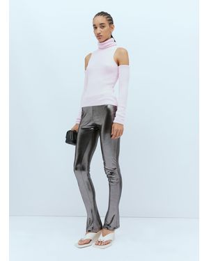 Blumarine Metallic Leggings - Blue