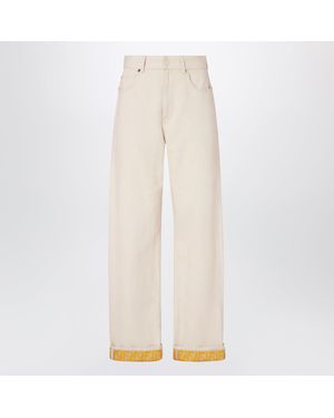 Fendi Denim Pants - Natural