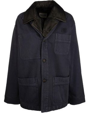 Miu Miu Clothing Jackets - Blue