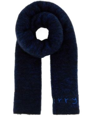 Burberry Two-Tone Alpaca Blend Scarf - Blue