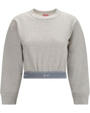 KENZO Cropped Sweatshirt - Gray