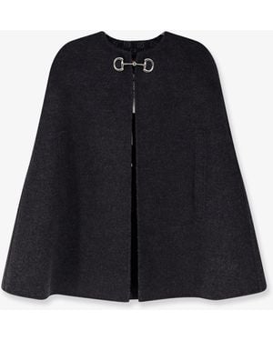 Gucci Wool And Silk Cape - Black