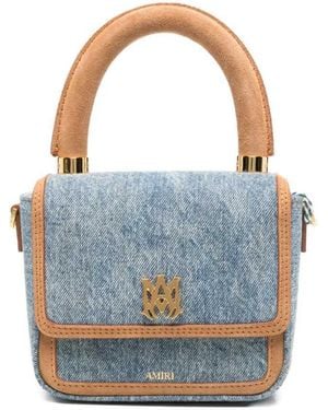 Amiri Micro Tote Bag With Ma Plaque - Blue