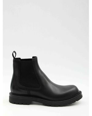 Gucci Chelsea Boots With Web - Black
