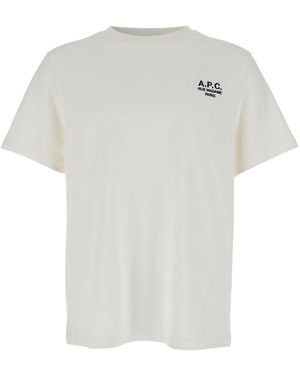 A.P.C. T-Shirt With Embroidered Logo On The Front - White