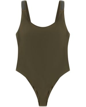 Brunello Cucinelli Polyamide One-Piece Swimsuit Clothing - Green