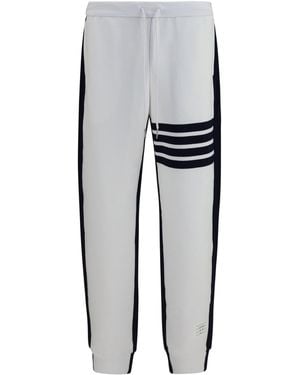 Thom Browne Loopback 4-Bar Track Pants - Gray