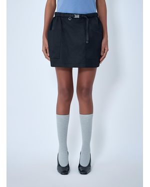 Prada Re-Nylon Belted Mini Skirt - Blue