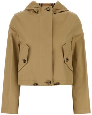 Burberry Gabardine Jacket - Natural