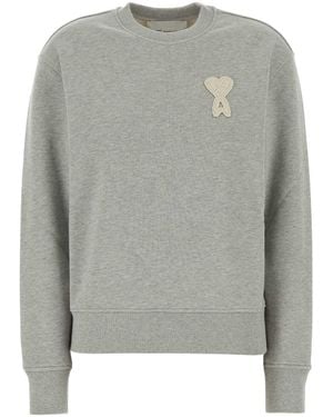 Ami Paris Ami Cotton Sweatshirt - Gray
