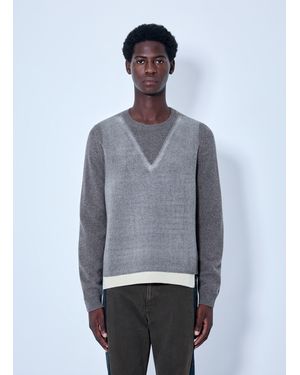 Maison Margiela Fused Knit Sweater - Gray