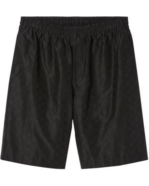 Gucci Gg Faille Cotton-Silk Bermuda Shorts - Black