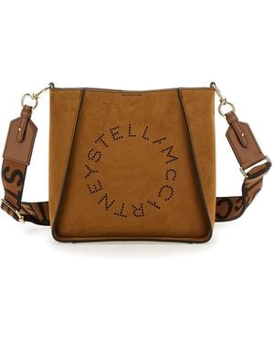Stella McCartney Crossbody Bag With Front Ring Logo - Brown