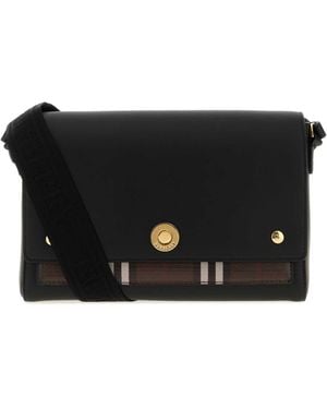 Burberry Leather Crossbody Bag - Black