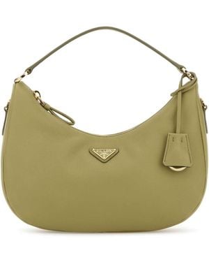 Prada Sage Leather Handbag - Green