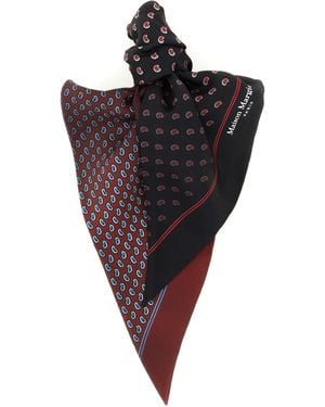Maison Margiela Paisley Print Double-Sided Scarf - Black