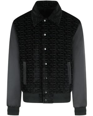Balmain 'Monogram' Bomber Jacket - Black
