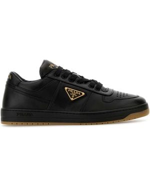 Prada Nappa Leather Downtown Sneakers - Black