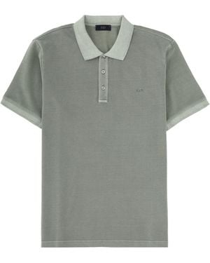 Fay Polo With Logo - Gray