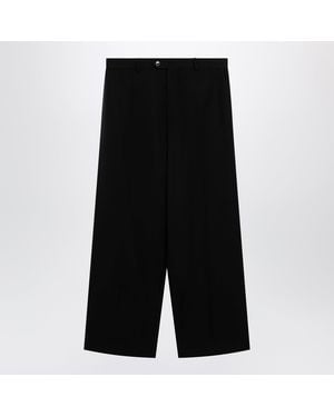 Balenciaga Wide-Leg Tailored Pants - Black
