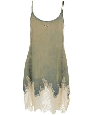 green emerald velvet dress Diesel army green zipper closure mini dress with pockets  Fallen Angel