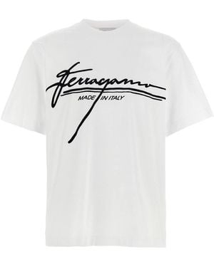 Tシャツ・カットソー FERRAGAMO 'Firma' T-shirt Ferragamo T-shirts for Men | Online Sale up to 78% off | Lyst