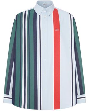 Loewe Mid-Weight Striped Cotton Twill Shirt - Blue