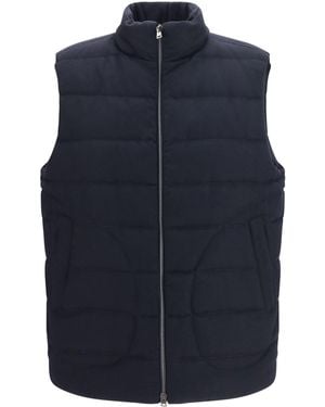 Herno Wool-Blend Vest - Blue