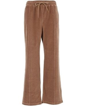 Celine Velvet Jersey Jogging Pants - Brown