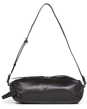 Lemaire Dark Chocolate The Care Slingback Shoulder Bag - Black