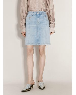 Martine Rose Narrow Front Mini Skirt - Blue