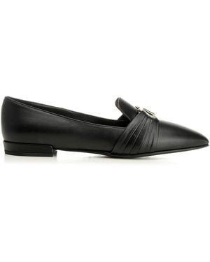 Ferragamo Gancini Ornament Moccasin - Black