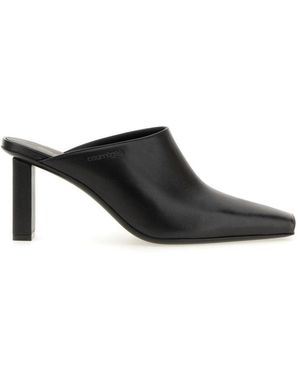 Courreges Pointed Toe Mules - Black