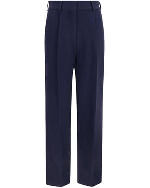 Blazé Milano Blazè Milano Alcanara Fox Lightweight Wool Pants - Blue