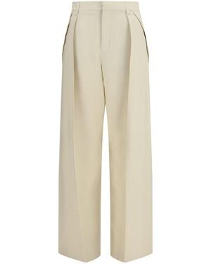 Jacob Cohen Wide Leg Canvas Pants - White