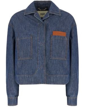 Fendi Clothing Jackets - Blue