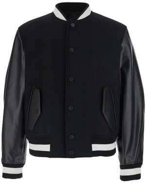 Givenchy Jacket With Bi-Color Details And Patch On The Back - Black