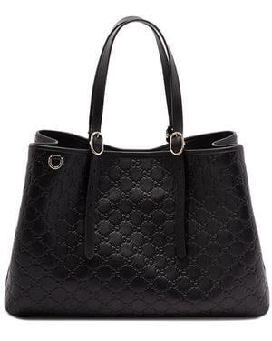 Gucci 'Gg Emblem Monogram' Handbag - Black
