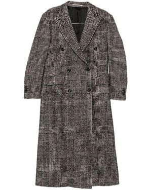 Tagliatore Wool Long Double-Breasted Coat - Gray