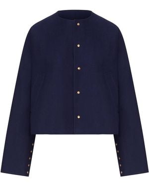 Celine Cotton Cardigan Jacket - Blue