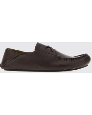 Loewe Rambla Smooth Calfskin Driver Loafers With Round Toe - White