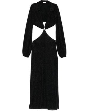 Oséree Lumiã¨Re Long Dress With Cut-Out - Black