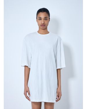 TOTEME Oversized Cotton T-Shirt Dress - White
