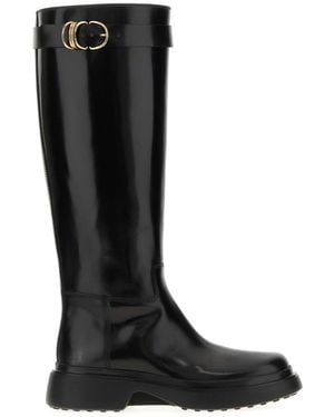 Tod's Leather Boots - Black