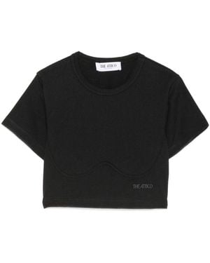 The Attico Logo Cotton T-Shirt - Black