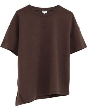 Loewe Anagram Cotton T-Shirt - Brown