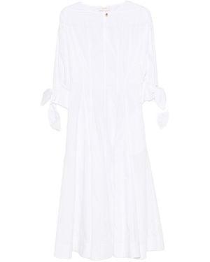Celine Cotton Long Dress - White