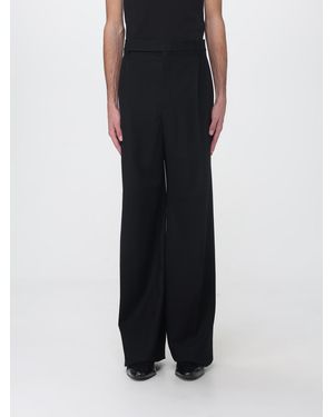 Saint Laurent Wide-Leg Tailored Pants - Black