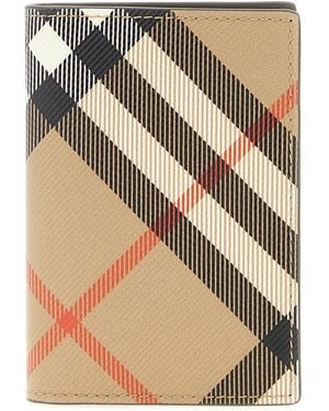 Burberry Check Card Holder - Natural